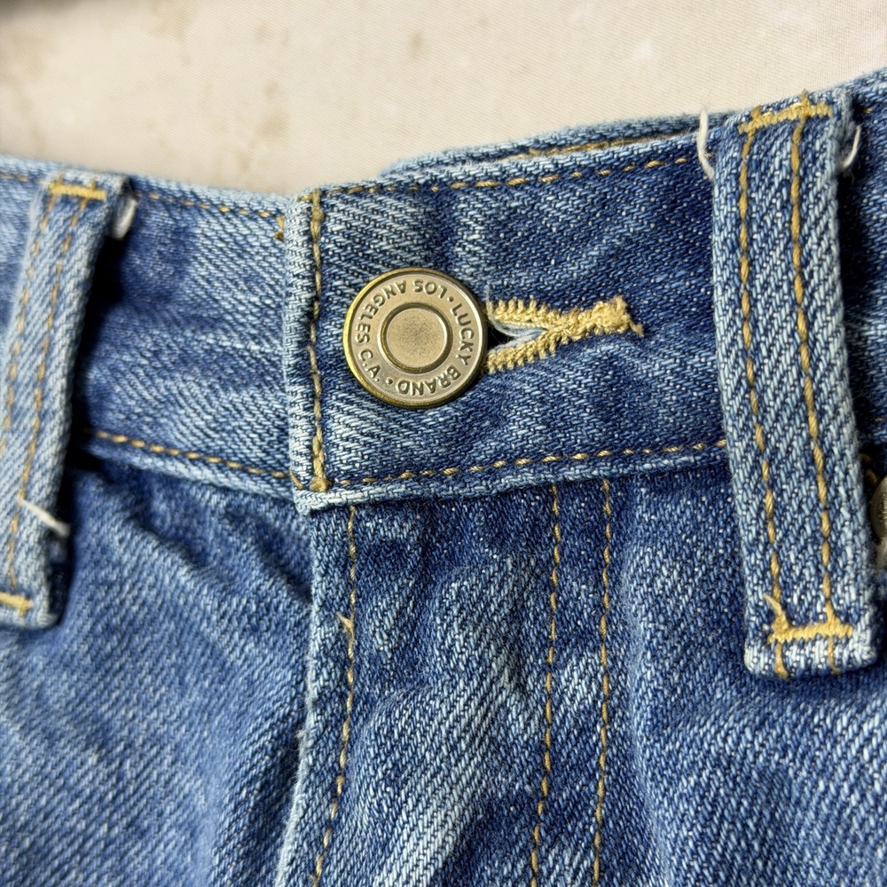 Lucky Brand Boyfriend Shorts Womens 4 27 Distressed Cuffed Denim Medium Wash